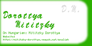 dorottya mititzky business card